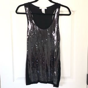 Design History black sequins tank top size small